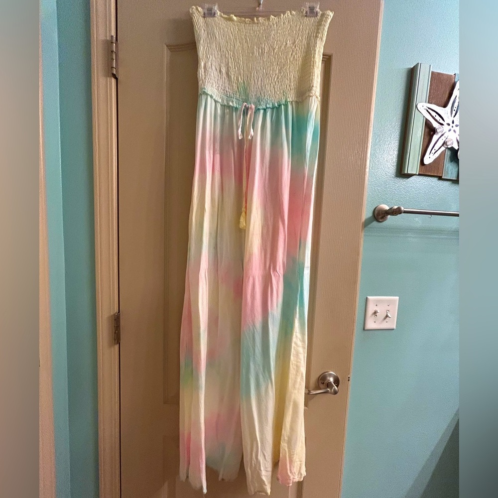 Women’s Kiwi & Punch pastel tie dye jumpsuit. Size L - Picture 2 of 6
